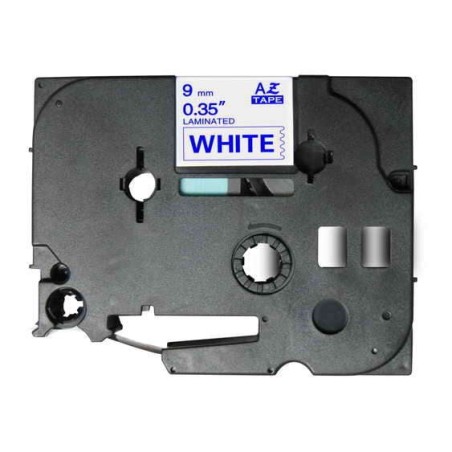 Brother TZe223 Compatible Laminated Label Tape - Blue Text on White - Width 9mm x 8 metres