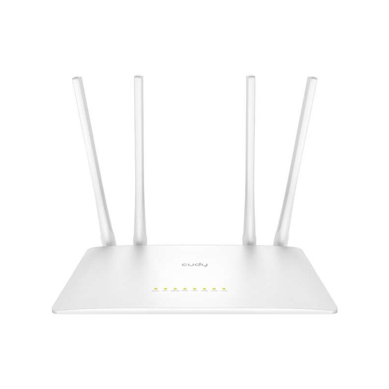 Cudy WR1200 Smart Router WiFi AC1200 Doble Banda - 1x Puerto Wan 100/10 Mbps y 4x Puertos Lan 100/10 Mbps - 4 Antenas Externas