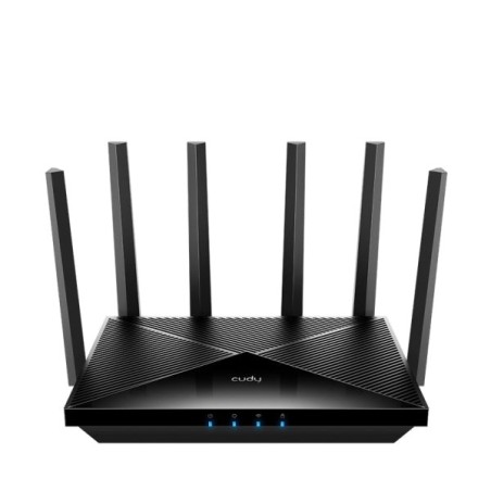 Cudy Router WiFi 7 Dual Band Gigabit BE6500 - Velocidad hasta 1000Mbps - 4 Puertos - 4 Antenas Fijas de 5dBi - Tecnologia