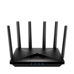 Cudy Routeur WiFi 7 2.5G Dual Band BE6500 - Vitesse jusqu'à 1000Mbps - 4 Ports - 6 Antennes Fixes de 5dBi - Technologie MU-MIMO