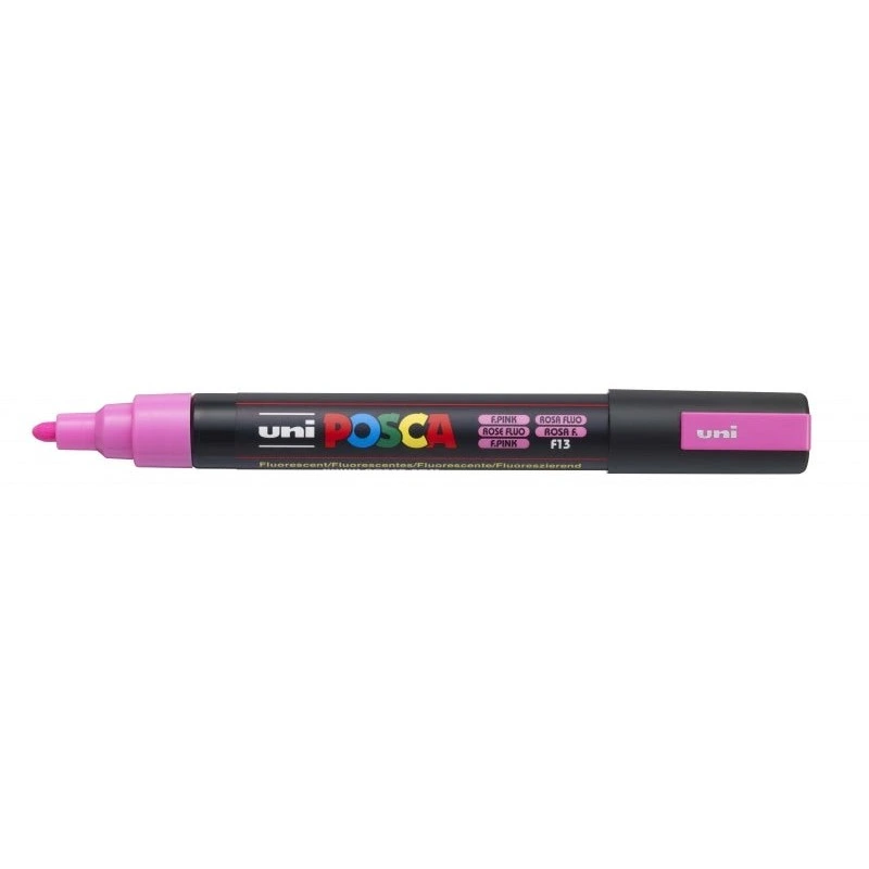 Posca PC-5M Marcador de Pintura - Ponta de Bala 1,8-2,5mm - À Base de Água - Resistente à Luz - Cor Rosa