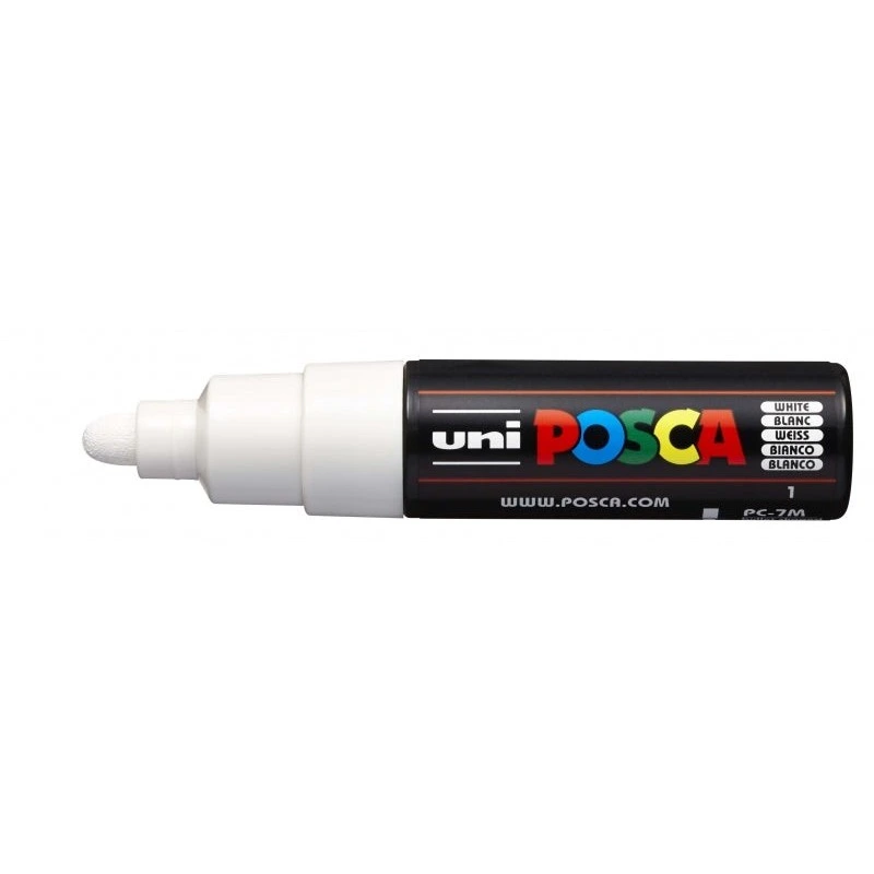 Posca PC-7M Marqueur Peinture - Pointe en Polyester Forme Ogive 4.5-5.5mm - Encre à Base d'Eau - Résistant à la Lumière