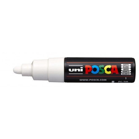 Posca PC-7M Marcador de Pintura - Ponta de Poliéster Forma de Bala 4.5-5.5mm - Tinta à Base de Água - Resistente à Luz - Cor