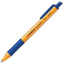 Stabilo Pointball Boligrafo Retractil - Punta de 1mm - Tinta con Base de Aceite - Recargable - 79% Plastico Reciclado - Grip