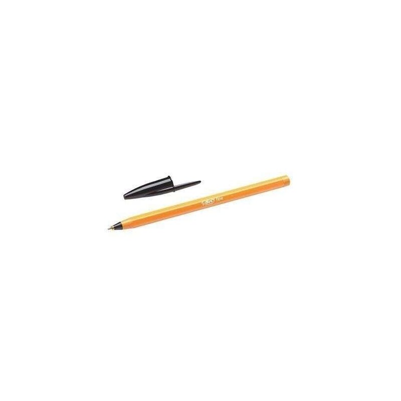 Bic Orange Original Fine Boligrafo de Bola - Punta Redonda de 0.8mm - Trazo de 0.30mm - Tinta con Base de Aceite - Cuerpo