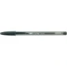 Bic Cristal Large Stylo à Bille - Pointe Épaisse de 1.6mm - Tracé de 0.60mm - Encre à Base d'Huile - Translucide - Couleur Noir