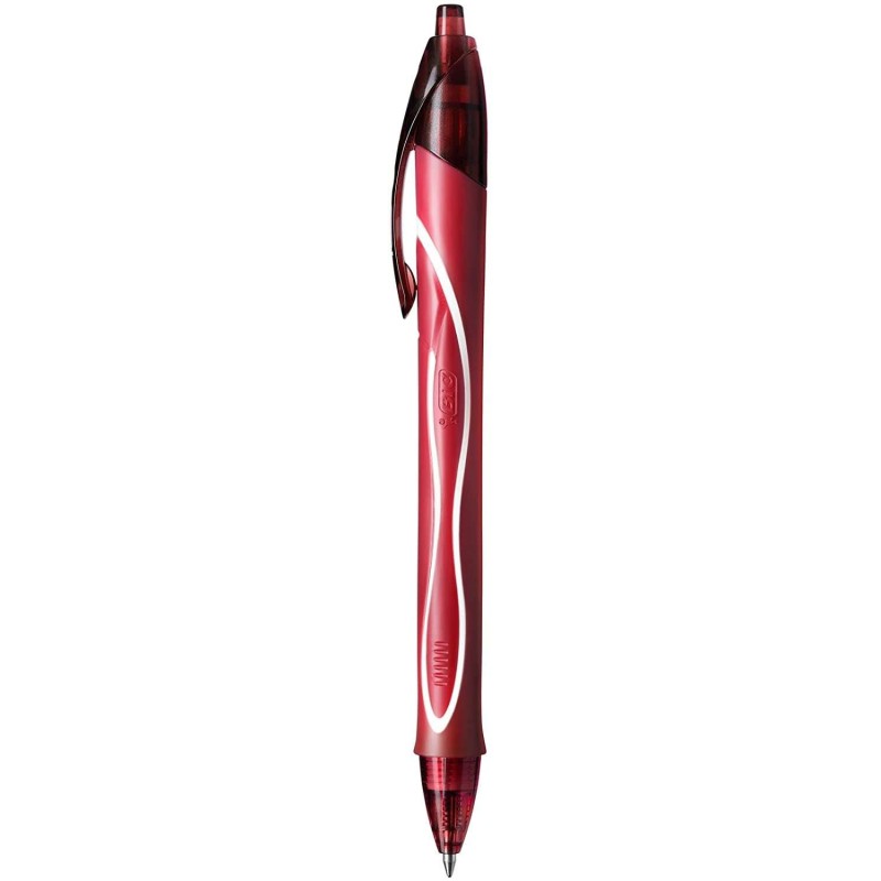 Bic Gel-Ocity Quick Dry Stylo Gel Rétractable - Pointe Moyenne de 0.7 mm - Encre Gel - Anti-Taches - Séchage Ultra Rapide