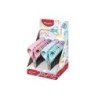 Maped Sensoft Tesoura Escolar Ponta Redonda 13cm - Lâminas de Aço Inoxidável - Cabo de Plástico Simétrico - Cores Pastel