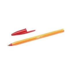 Bic Orange Original Fine Stylo à Bille - Pointe Ronde de 0.8mm - Trait de 0.30mm - Encre à Base d'Huile - Corps Orange