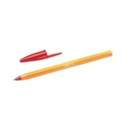 Bic Orange Original Fine Esferográfica de Esfera - Ponta Redonda de 0,8mm - Traço de 0,30mm - Tinta com Base de Óleo - Corpo