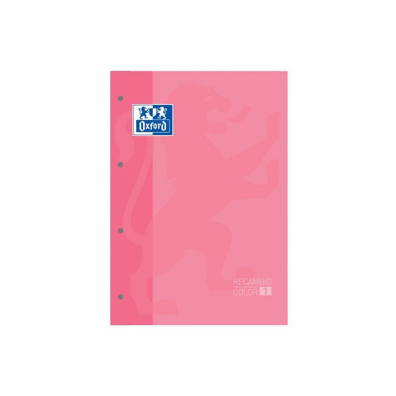 Oxford School Classic Caderno de Recarga - Tamanho A4 - Capa Mole - Colado - Quadrícula 5x5 - 80 Folhas - Cor Rosa Chiclete