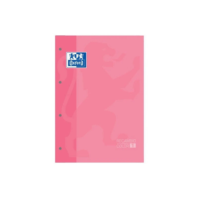 Oxford School Classic Caderno de Recarga - Tamanho A4 - Capa Mole - Colado - Quadrícula 5x5 - 80 Folhas - Cor Rosa Chiclete