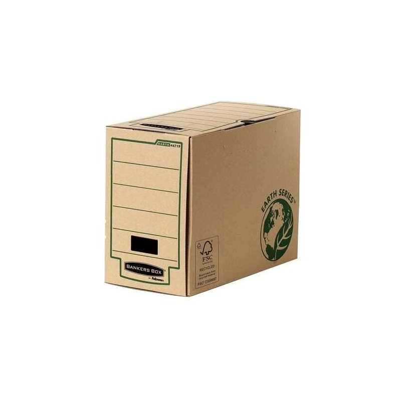 Fellowes Bankers Box Earth Caixa de Arquivo Definitivo Folio 150mm - Montagem Manual - Cartão Reciclado Certificação FSC - Cor