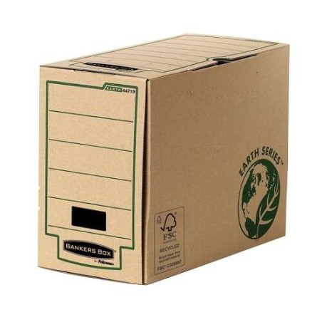 Fellowes Bankers Box Earth Caixa de Arquivo Definitivo Folio 150mm - Montagem Manual - Cartão Reciclado Certificação FSC - Cor