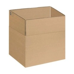 Dohe 4-Flap Packing Boxes - Size 440x325x420mm - 3mm Fluted Cardboard - Strong and Durable - Ideal for Shipping and Storage