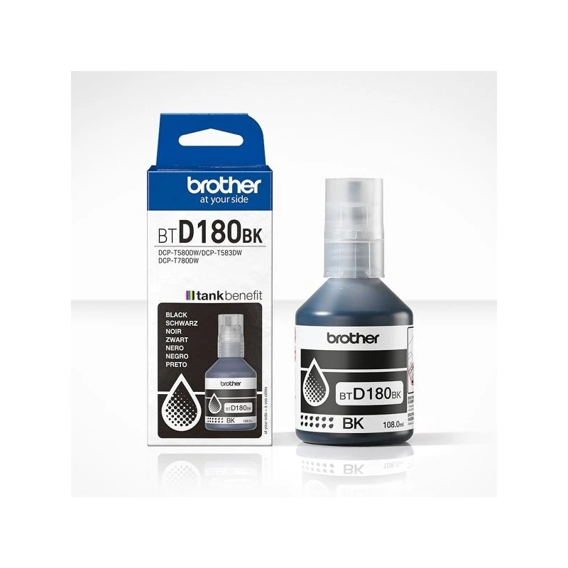 Brother BTD180BK Negro Botella de Tinta Original - BTD180BK