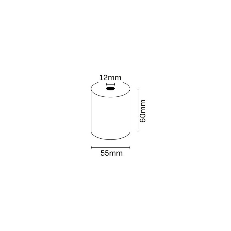 Oqonos Rolo de Papel Térmico 60x55x12mm, Sem BPA, FSC
