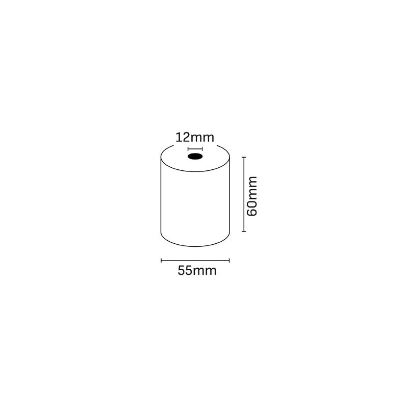 Oqonos Rolo de Papel Térmico 60x55x12mm, Sem BPA, FSC