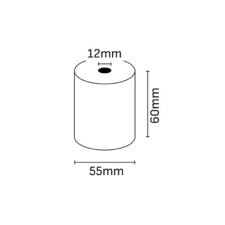 Oqonos Thermal Paper Roll 60x55x12mm, BPA Free, FSC