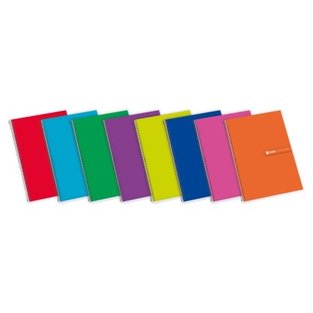 Enri Status Fº Tapa Extradura Cuaderno Espiral 4x4 - Tapa Dura Resistente - Cuaderno con Margen - 100 Hojas de Alta Calidad
