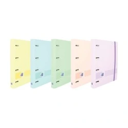 Oxford Europeanbinder Live & Go 4-Ring Binder A4+ Format with 5x5mm Squared Refill and 4 Punch Holes - Strong Plastic Cover