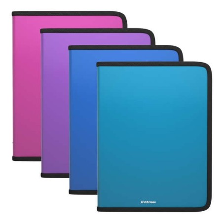 Erichkrause Pastas com Fecho de Correr Matt Vivid - A4+ - Cores Sortidas
