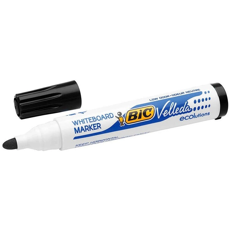 Bic Velleda 1701 ECOlutions Marcadores para Pizarra - Punta Redonda - Trazo de 1.5 mm - Tinta con Base de Alcohol - Ecologico