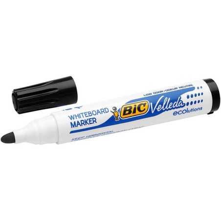 Bic Velleda 1701 ECOlutions Marcadores para Pizarra - Punta Redonda - Trazo de 1.5 mm - Tinta con Base de Alcohol - Ecologico