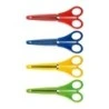 Milan Tijeras con Funda - Regla Integrada de 5cm - Punta Redondeada - Acero Inoxidable de 14.7cm - Colores Surtidos