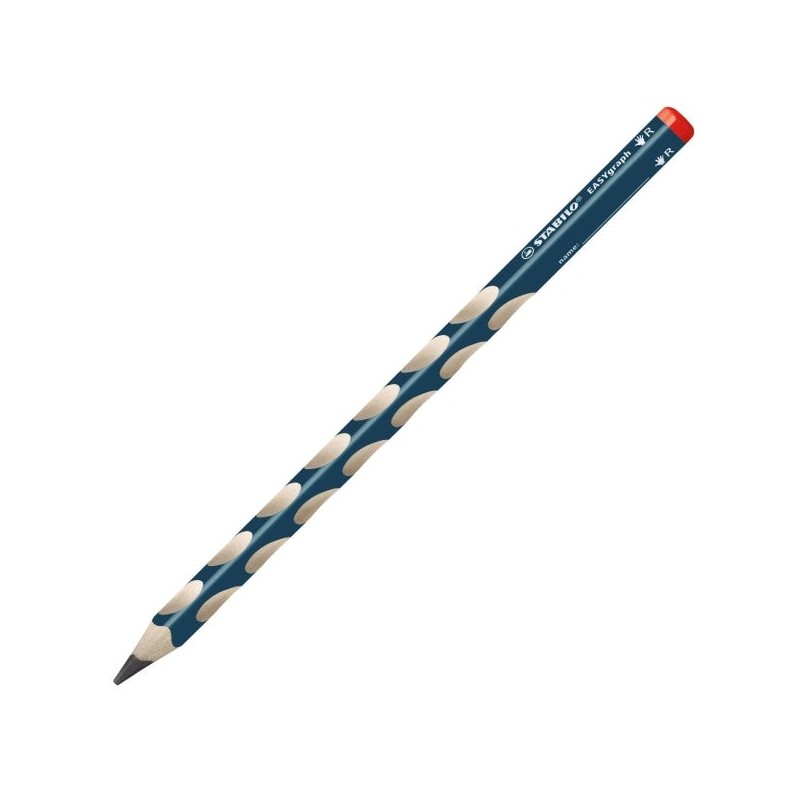 Stabilo Easygraph Lapiz de Grafito - Mina HB de 3.15mm - Diseño Ergonomico - Uso Diestro - Color Azul Petroleo