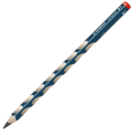 Stabilo Easygraph Lapiz de Grafito - Mina HB de 3.15mm - Diseño Ergonomico - Uso Diestro - Color Azul Petroleo