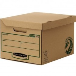 Fellowes Bankers Box Earth Series Maxi Contenedor de Archivos Automontable - Tapa Fija - Admite hasta 6 Caja de Archivo