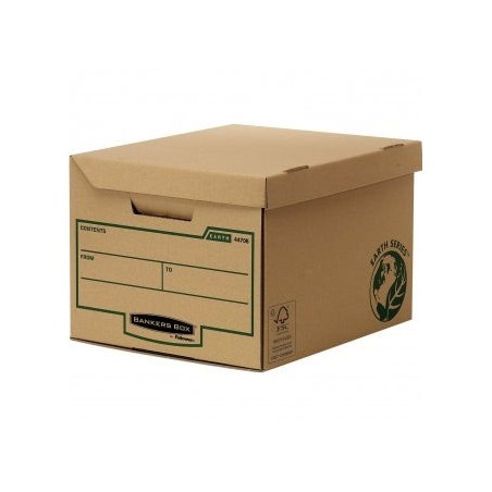Fellowes Bankers Box Earth Series Maxi Contenedor de Archivos Automontable - Tapa Fija - Admite hasta 6 Caja de Archivo