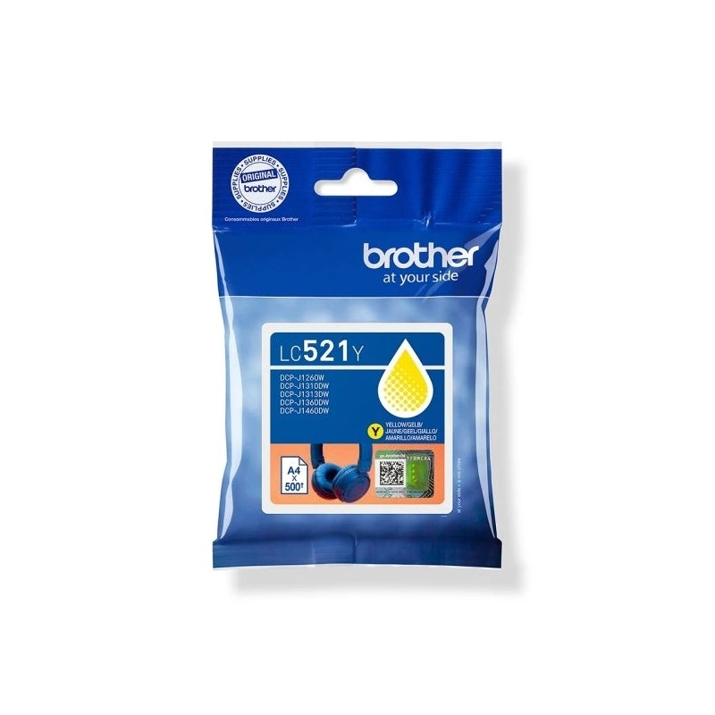 Brother LC521Y Amarillo Cartucho de Tinta Original - LC521Y