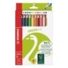 Stabilo GREENtrio Pack of 12 Colouring Pencils - 2.5mm Lead - Ideal for School - Assorted Colours