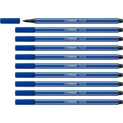 Stabilo Pen 68 Rotulador de Punta de Fibra - Trazo de 1mm aprox. - Tinta con Base de Agua - Color Azul Marino