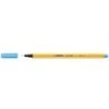 Stabilo Point 88 Marcador de Ponta Fina de Fibra - Traço de 0.4 mm - Tinta à Base de Água - Cor Azul-celeste