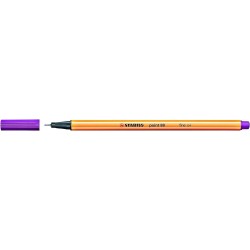 Stabilo Point 88 Rotulador de Punta Fina de Fibra - Trazo de 0.4 mm - Tinta con Base de Agua - Color Lila
