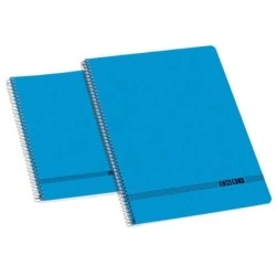 Enri Office Folio Soft Cover Plain Spiral Notebook - Folio Size - Soft Cover - Spiral Notebook - Ideal for the Office - Blue