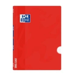 Oxford School Classic Openflex A4 - Capa de Plástico Resistente - Caderno Agrafado 4x4 com Margem - 48 Folhas de Alta Qualidade
