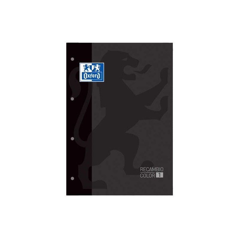 Oxford School Classic Recharge Collée A4 80 Feuilles Quadrillage 5x5 - Cadre de la Couleur de la Couverture - Couverture