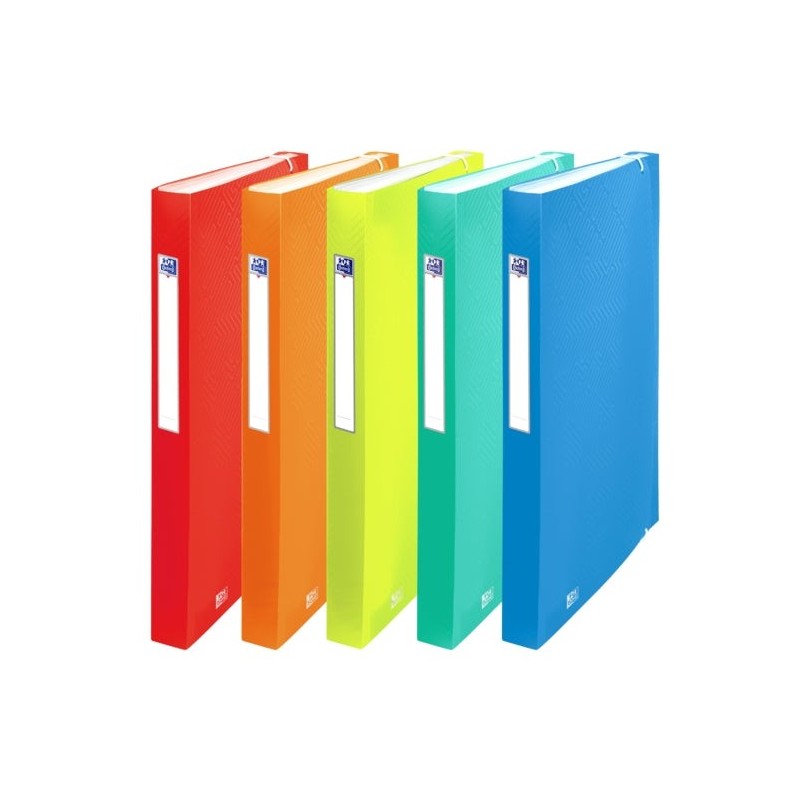 Oxford Urban A4+ Classeur de 12 Positions - Couverture Plastique Translucide - Idéal pour Organiser des Documents - Couleurs