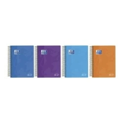 Oxford School Diary with Spiral - Basque - Plastic Cover - Octavo Format - Day per Page - Assorted Colours