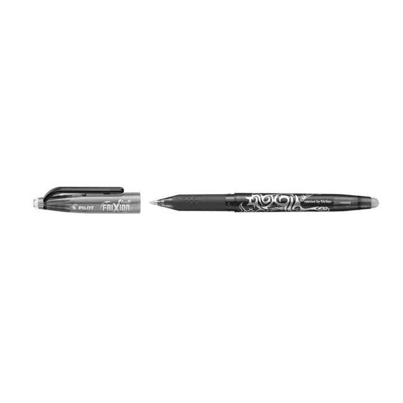 Pilot Frixion Ball Stylo Gel Effaçable - Pointe Bille 0.7mm - Trait 0.4mm - Grip Ergonomique - Couleur Noir