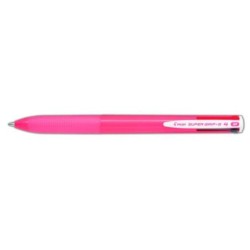 Pilot Boligrafo de Bola Retractil Super Grip G4 - 4 Colores - Punta 1.0mm - Trazo 0.27mm - Cuerpo Rosa