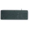 HP 150 Teclado USB - Pés Ajustáveis - Indicadores LED (Num/Caps) - Fabricado com Plástico Reciclado - Cor Preto