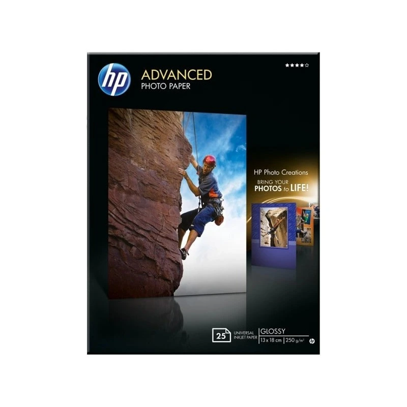 HP Q8696A Papel Fotografico Advanced Glossy 25 Hojas 13x18cm 250gr