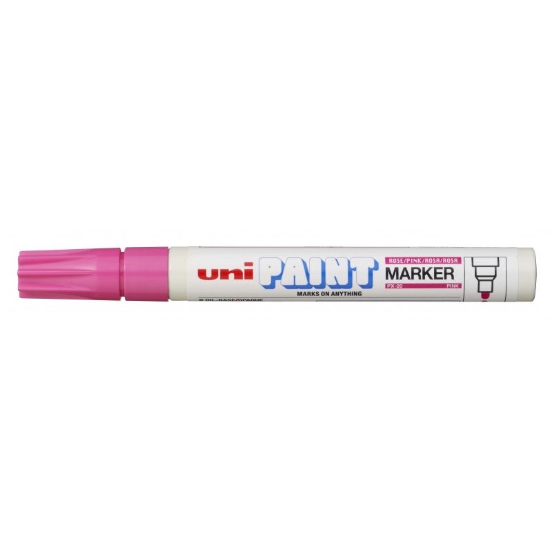 Uni-ball PX-20 Paint Marker - Marcador de Pintura - Ponta Acrílica de Bala 2.2-2.8mm - Permanente em Todas as Superfícies