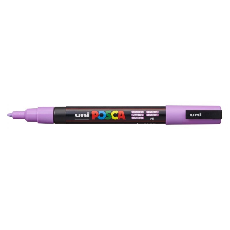 Posca PC-3M Marcador de Pintura Base al Agua - Punta de Poliester Conica 0.9-1.3mm - Ancho de Trazo 0.9-1.3mm - No Permanente