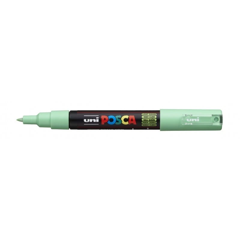 Posca PC-1M Marcador de Pintura - Ponta de Poliéster Cónica 0.7mm - Tinta Base de Água - Não Permanente - Resistente à Luz